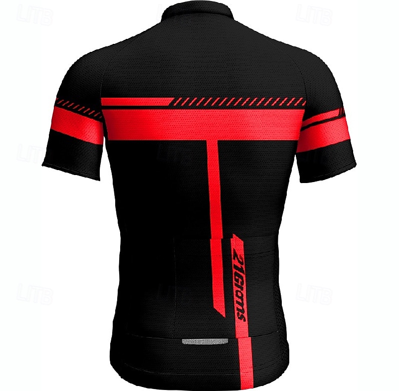 Voor heren Wielrenshirt Korte mouw Fietsen T-shirt Shirt met 3 achterzakken Bergracen Ademend Sneldrogend Anatomisch ontwerp Lampenkatoen Geel Rood Blauw Sport Kleding 2025 - $25.99 –P7