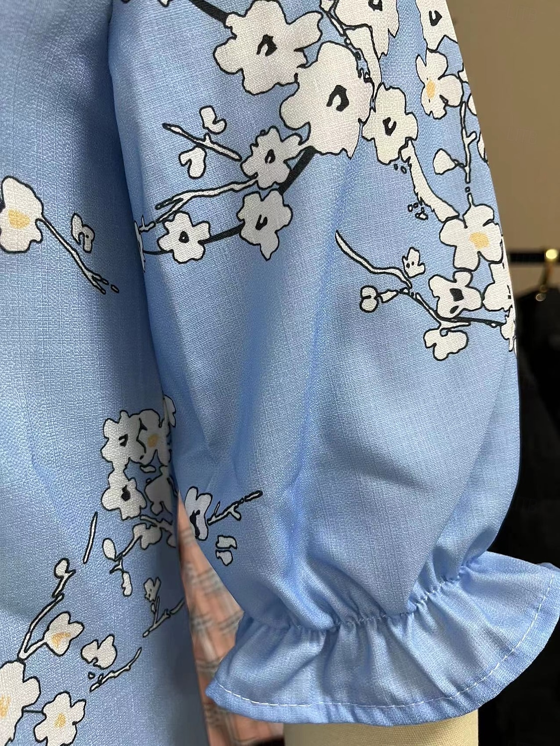 Dámské Dlouhé šaty Maxi šaty Boho šaty Šaty s potiskem Šaty Peplum Romantické Klasické Elegantní šaty Nahoře nabírané Dovolená Jdeme ven Jarní šaty Volný Grafika Květiny Poloviční rukáv Do V Bíl 2025 - $24.99 –P13