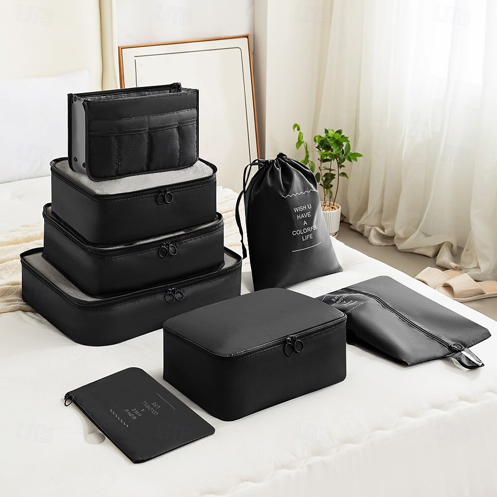 compressie packing cubes voor het opbergen van reisbagage en rugzakorganizers ruimtebespaarders, digitale, toiletartikelen en make-up organizers, kleding, schoenen, reistassensets 2025 - $13.99 –P5