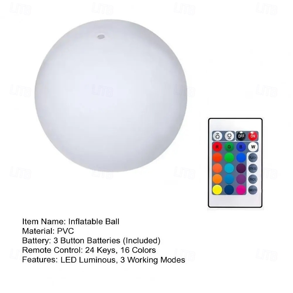 20/40 cm LED Ball Light with Remote Waterproof LED Globe Light Glowing Mood Lamp Dimmable 16 RGB Colors Night Light for Home Garden Patio Pool Party Decor 2026 - $29.99 –P1