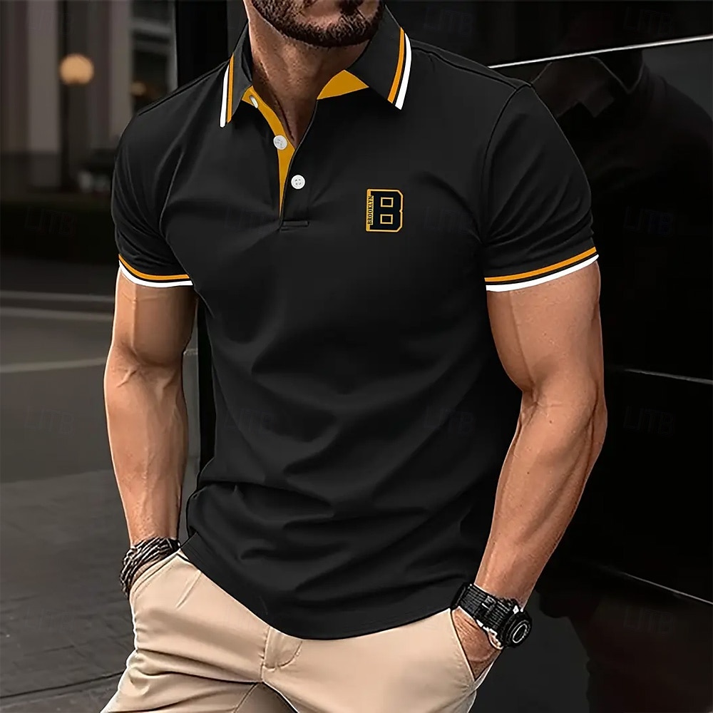 Per uomo Lettera Polo Sportivi Manica Corta Magliette polo Camicie con Colletto Business Casual Scuola All'aperto Abbigliamento quotidiano Abbigliamento da casa Stampa 3D Estate Primavera Autunno del 2025 a $27.99 –P6