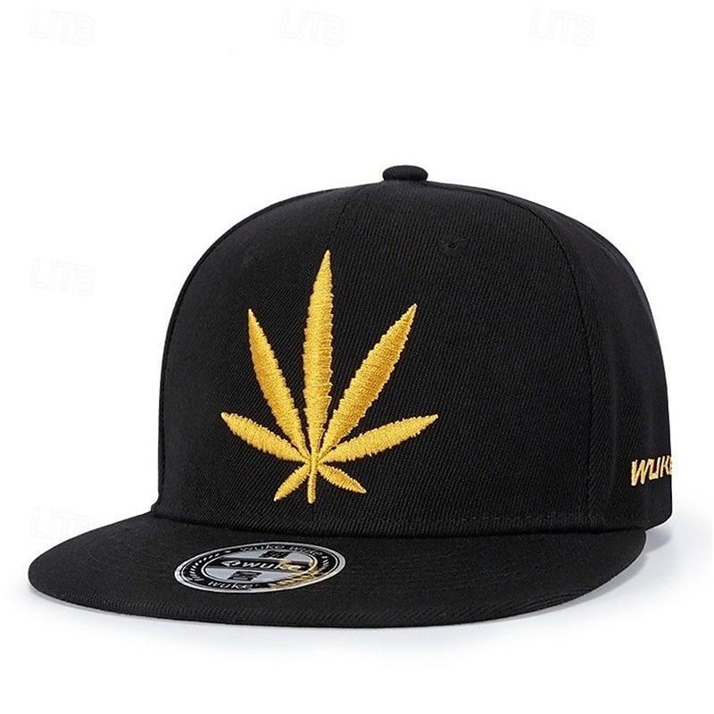 Per uomo Cappello snapback Cappello da Sole Bianco Bianco / Nero Misto poliestere / cotone Ricamato Moda Casual Quotidiano Foglia di erbaccia Regolabile Protezione solare Traspirante del 2025 a $9.99 –P6