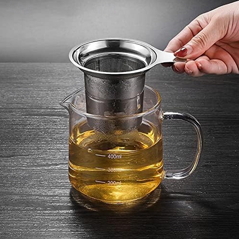 Tea Infuser for Loose Tea Extra Fine Mesh Tea Strainer Stainless Steel Tea Steeper with Large Capacity Easy to Clean Single Handle for Hanging on Mugs Cups Teapot 2025 - $8.49 –P1