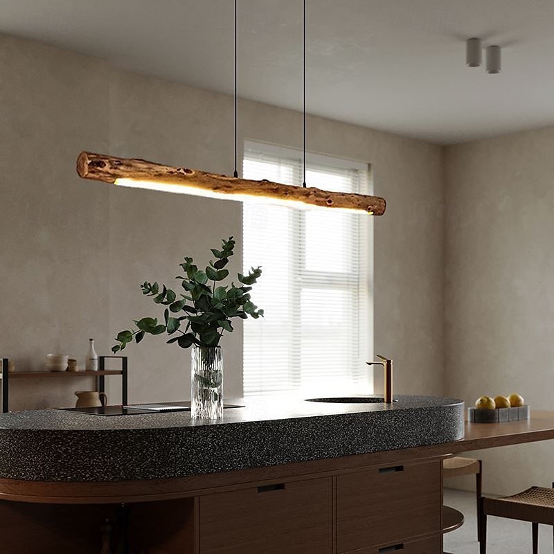 80 cm Design Lanternă Lumini pandantiv Lemn Lemn Pictate finisaje Epocă LED 110-120V 220-240V 2025 - $449.99 –P5