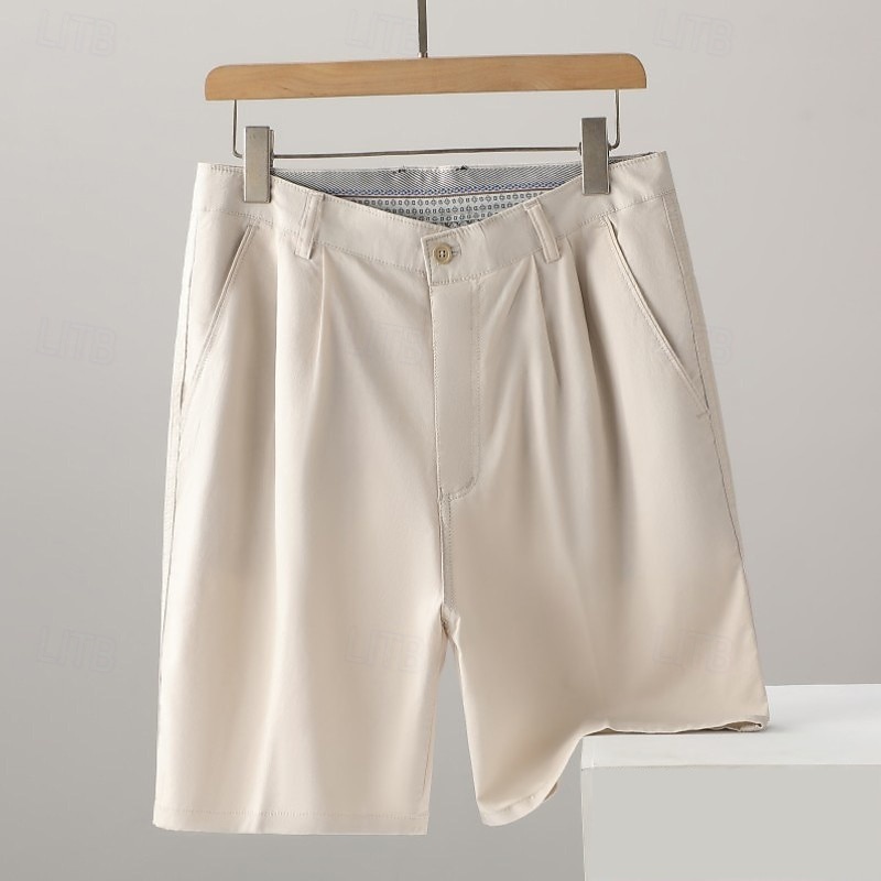 Bărbați Pantaloni scurti de rochie Pantaloni scurți de lucru Pantaloni Scurți de Golf Buzunar Simplu Confort Respirabil Lungimea genunchiului În aer liber Afaceri Sport Casual Negru Bleumarin 2026 - $17.99 –P4