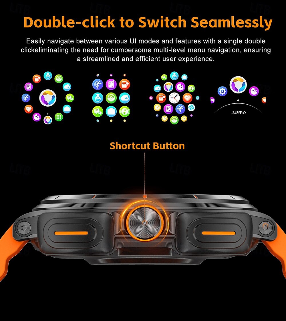696 GT98 Smart Watch 1.53 inch Smartwatch Fitness Running Watch Bluetooth Pedometer Call Reminder Sleep Tracker Compatible with Android iOS Women Men Hands-Free Calls Message Reminder IPX-0 46mm 2025 - $93.99 –P6