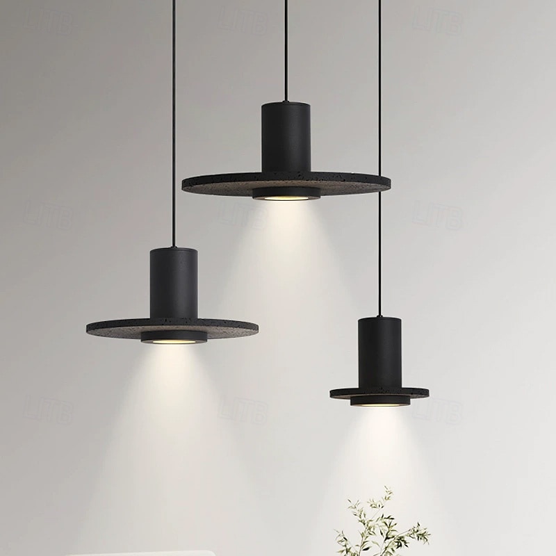 33 cm Design de Lanterne Suspendue Formes Géométriques Suspension Pierre Style Artistique Style Formel Le style rétro ancien Rustique 110-120V 220-240V de 2025 ? $148.99 –P1
