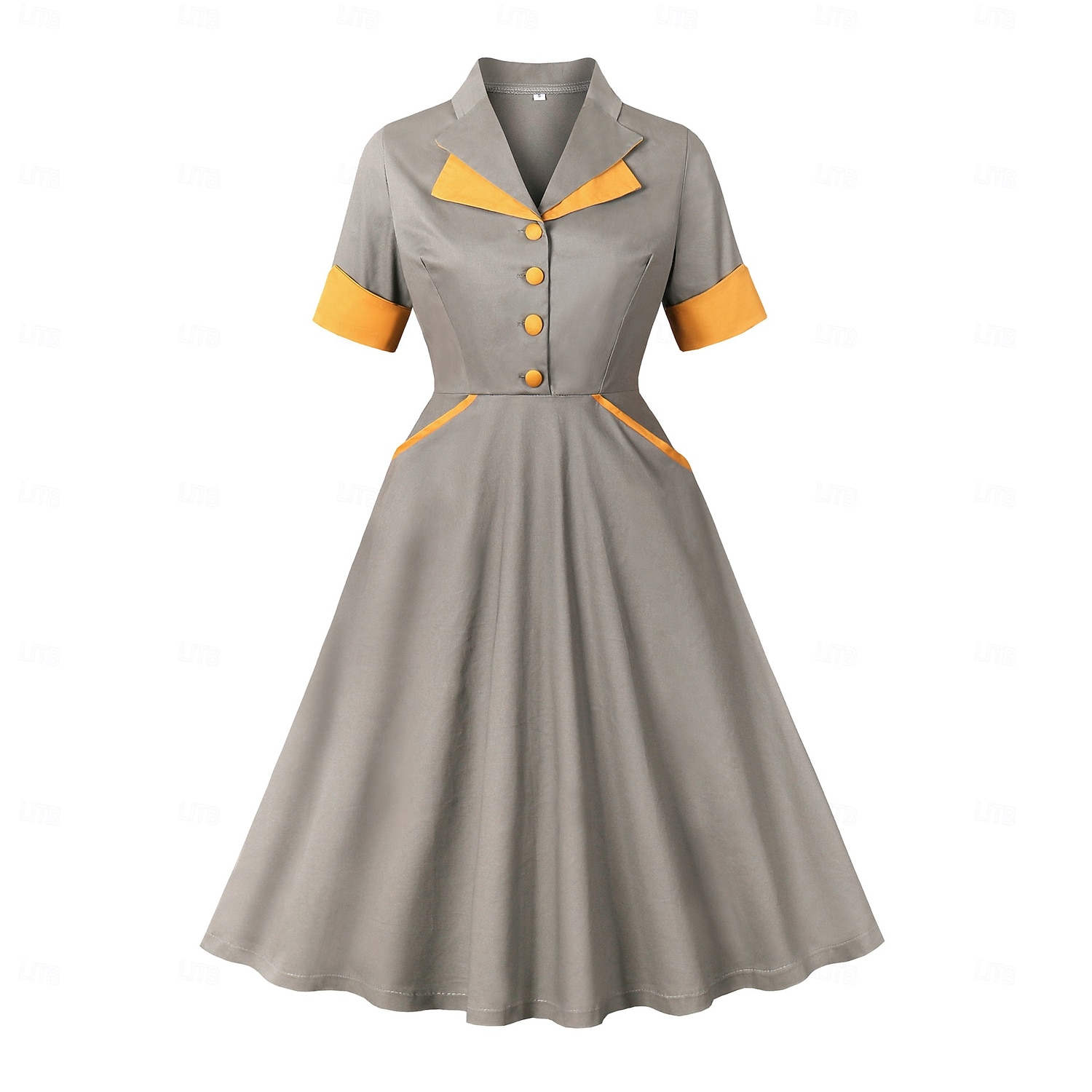 Rétro Vintage Années 1950 Robe Robe trapèze Déguisement Femmes Carnaval Mascarade Tenue quotidienne Enterrement de Vie de Jeune Fille Adulte Robe Robes de soirée de 2025 ? $38.99 –P1