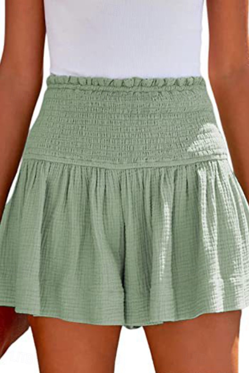 Pentru femei Pantaloni scurți inspirați din in Pantaloni Scurți Pantaloni Șic Stradă Casual Scurt Natural Simplu Talie elastică Confortabil Exterior Comfortabil Stradă Purtare Zilnică Migdală Gri 2025 - $16.99 –P14