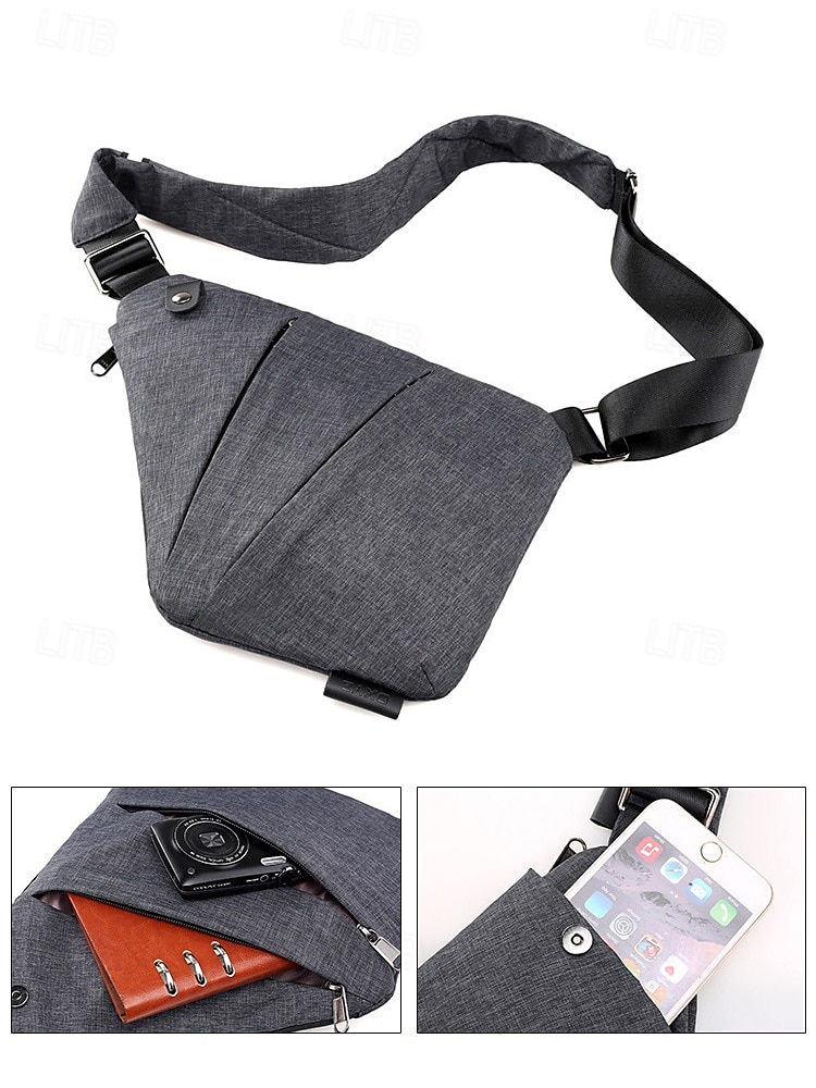 pánská nepromokavá taška přes rameno náprsní taška - módní crossbody náprsní taška, lehká taška přes rameno, vhodná na cestování, do práce i na každodenní využití ve volném čase 2025 - $18.99 –P5