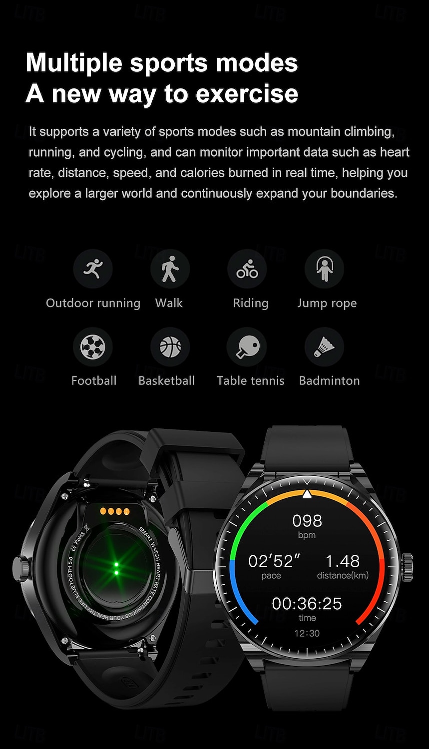 696 N15 Εξυπνο ρολόι 1.53 inch Έξυπνο ρολόι Bluetooth ΗΚΓ + PPG Βηματόμετρο Υπενθύμιση Κλήσης Συμβατό με Android iOS Γυναικεία Άντρες Κλήσεις Hands-Free Υπενθύμιση Μηνύματος IP 67 Θήκη ρολογιού 51mm 2025 - $73.99 –P14