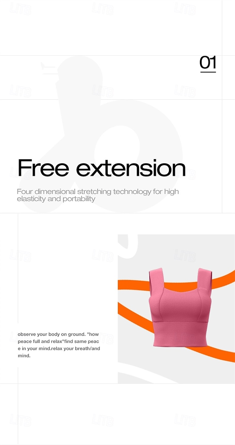 Women's Light Support Sports Bra Running Bra Open Back Wirefree Bra Top Padded Fitness Leisure Sports Running Breathable Lightweight Soft Spandex Dark Pink Pink+Red Rust Red Solid Colored 2025 - $25.99 –P2
