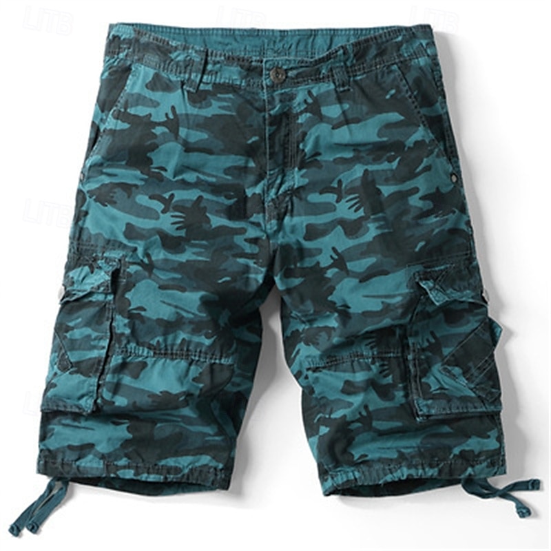 Per uomo Pantaloncini cargo Pantaloncini mimetici Shorts Pantaloncini Estivi Multi-tasche Tasca con Patta Semplice Mimetico Comodità Indossabile Lunghezza al ginocchio All'aperto Sport Quotidiano del 2025 a $27.99 –P11