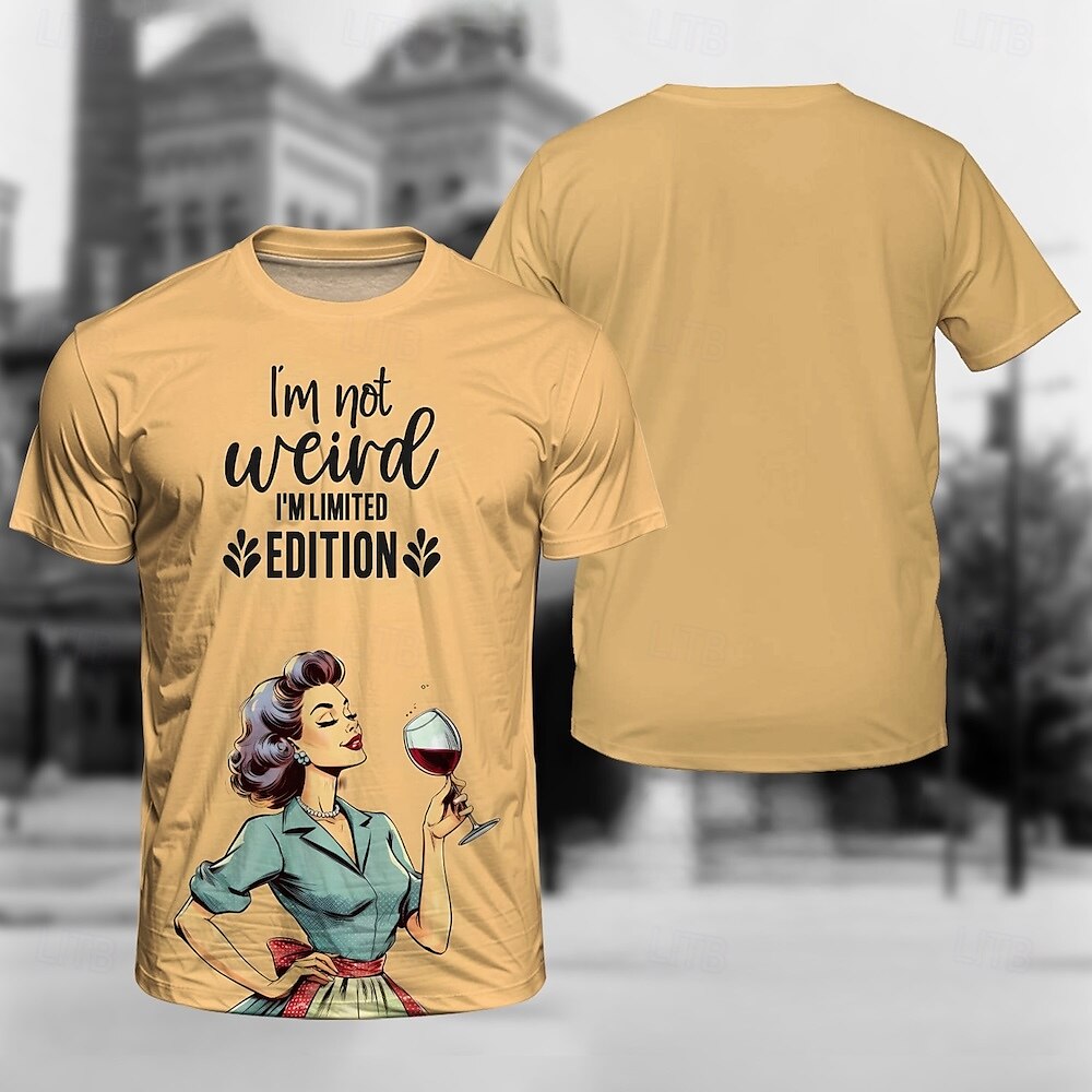 T-Shirt-Ärmel Retro Poster Retro-Mädchen Grafik Für Herren Erwachsene Maskerade 3D-Druck Urlaub Party 2025 - $13.99 –P2