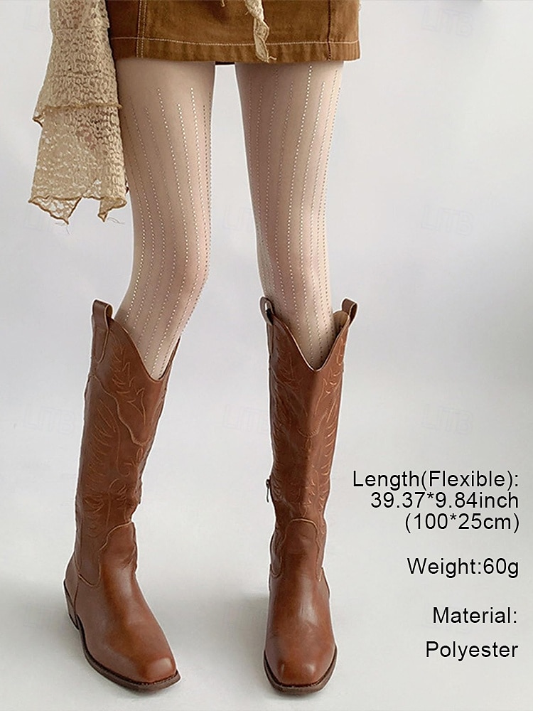 Women's Sheer Striped Rhinestone Tights - Sparkling Crystal Embellished Pantyhose, Sexy Glitter Stockings for Party, Club Wear and Evening Dresses 2025 - $11.99 –P8