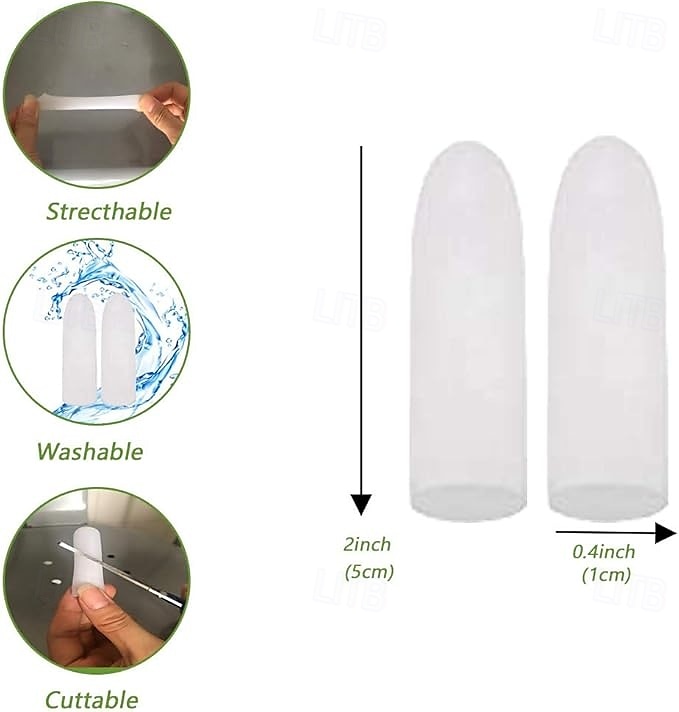 Lot de 10/20 protège-doigts en gel, protège-doigts en silicone, idéal pour soulager les douleurs du doigt, l'arthrite, les craquelures et autres douleurs des doigts de 2026 ? $13.99 –P4