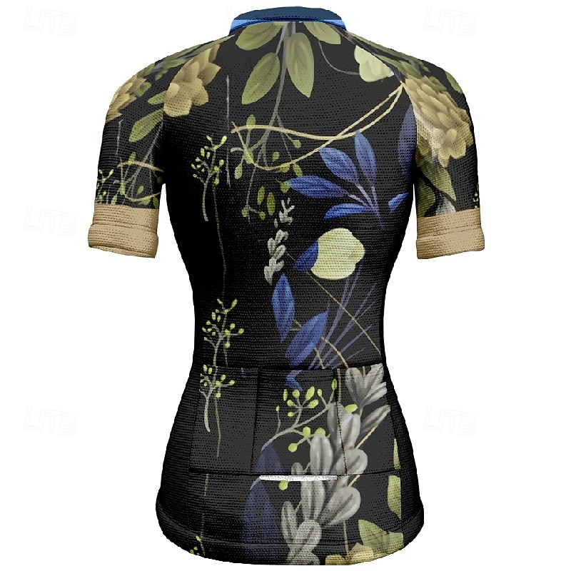 Damskie Koszulka rowerowa Kwiat Krótki rękaw Rower Tee Tshirt Dżersej z 3 tylnymi kieszeniami Kolarstwo górskie Szybkie wysychanie Anatomiczny kształt Odprowadzające wilgoć Oddychający Sport 2026 - $23.99 –P6