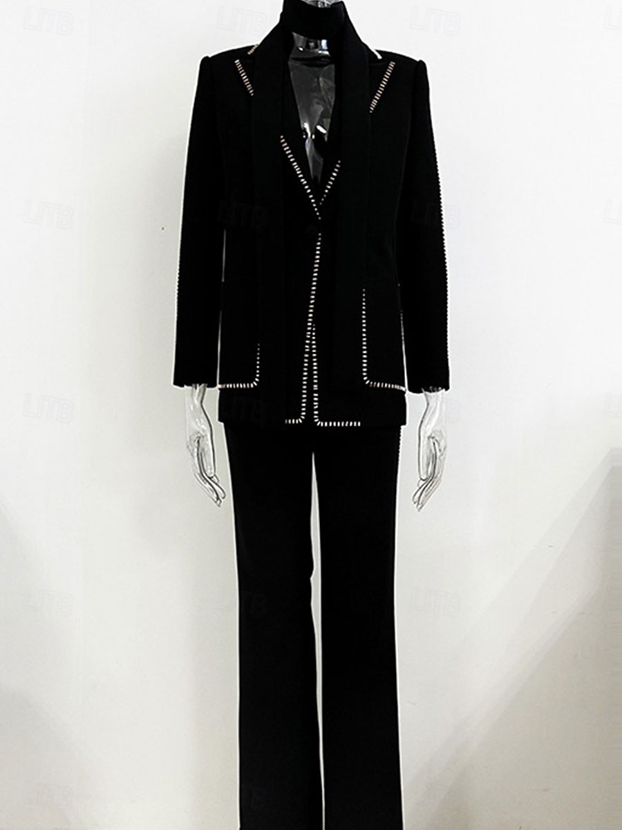 Garnitur Matki Panny Młodej Elegancka Koszula Długi Rękaw Chiffon Długość do Podłogi z Jednym Kolorem 2025 - $169.99 –P11