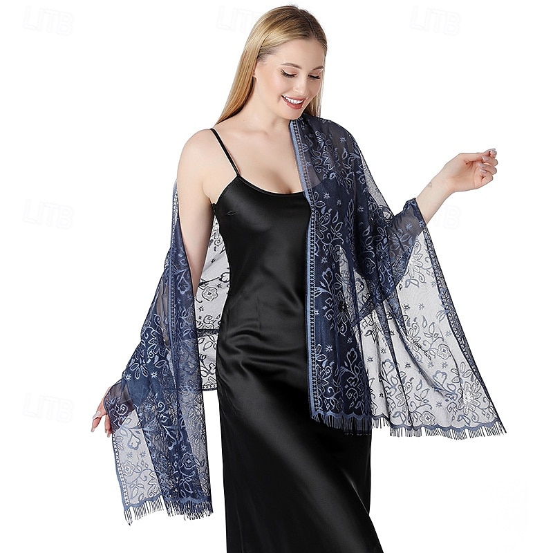 Retró Ordító 20-as évek 1920-as évek sál Wrap Kendők A nagy Gatsby Flapper lány Rojt Tömör szín Női Farsang Esküvő Estély Álarcos mulatság Felnőttek Kendő 2025 - $10.99 –P3