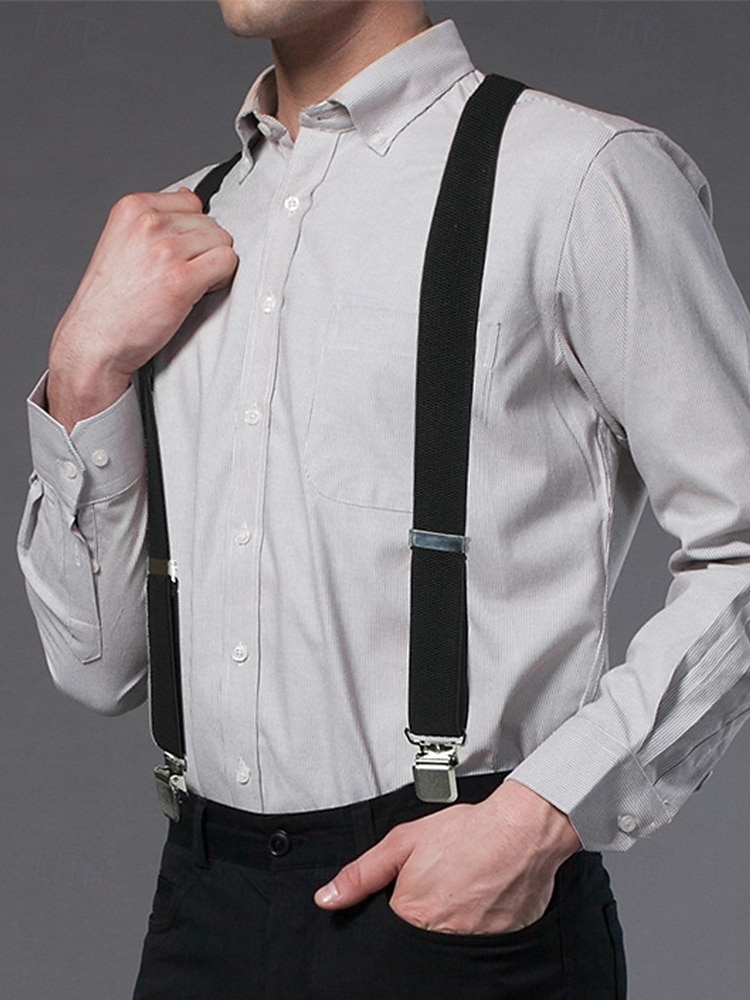 Herren Hosenträger mit Gummiband und Metallclip, verstellbar – klassisch und vielseitig, geeignet für modebewusste Business- und semi-formelle Anlässe 2025 - $14.99 –P2