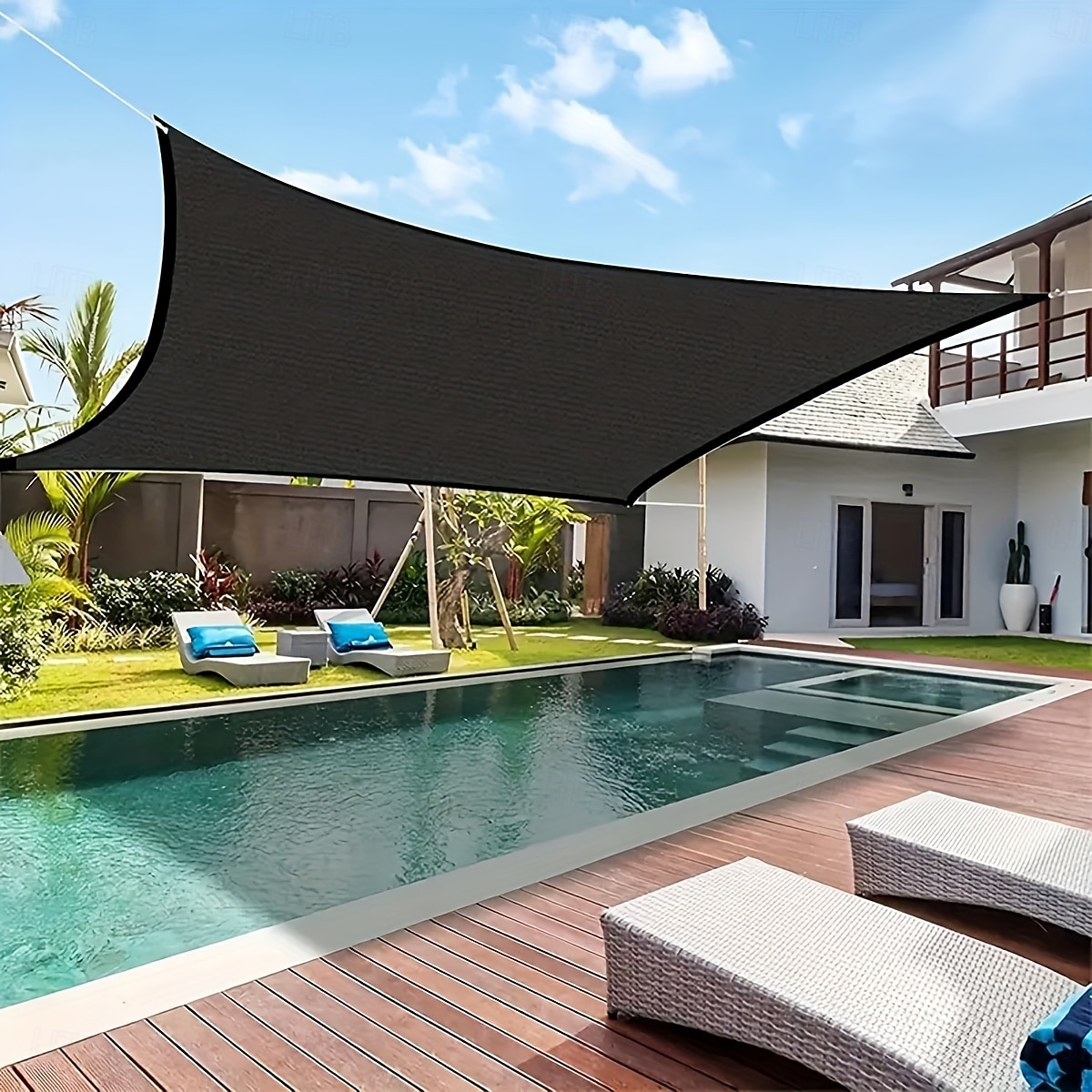 Huge Size Sunshade Tarpaulin Shading Heat Insulation Net Durable Sunblock Shade Mesh Tarp Sun and Snow Protecting Balcony Backyard RV Camping 2025 - $24.99 –P4