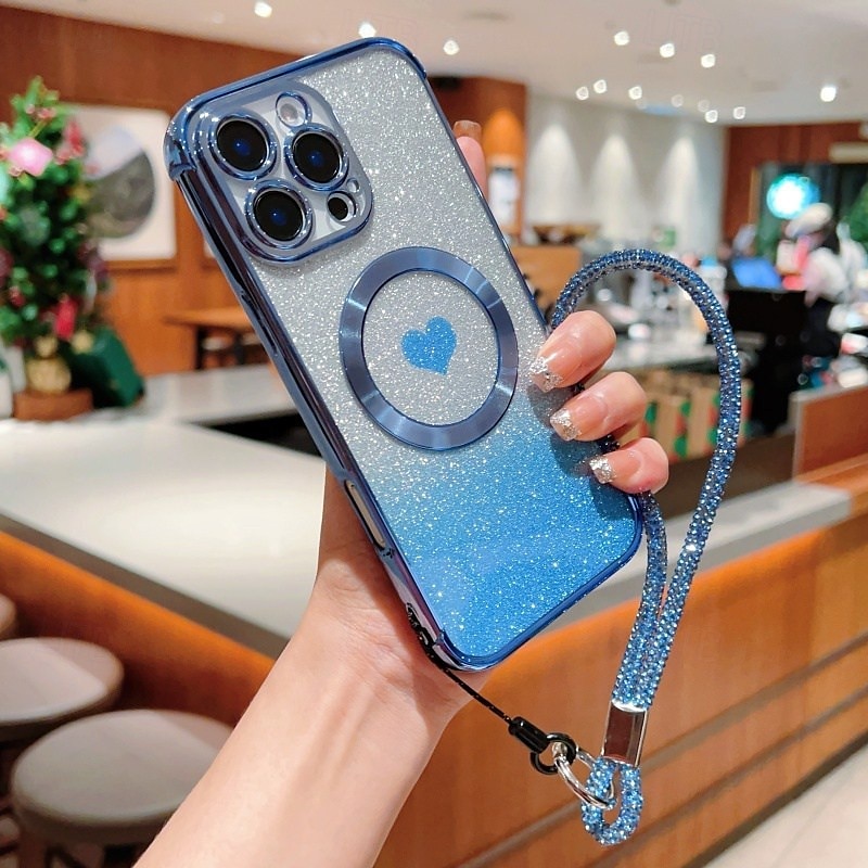 هاتف غطاء من أجل iPhone 17 Pro Max 17 Air 16 15 14 Pro Max Plus 16e 13 12 Pro Max غطاء خلفي مغناطيس دعم الشحن اللاسلكي مع رباط المعصم مكتب  /  الأعمال TPU الطلاء 2025 - $14.99 –P10