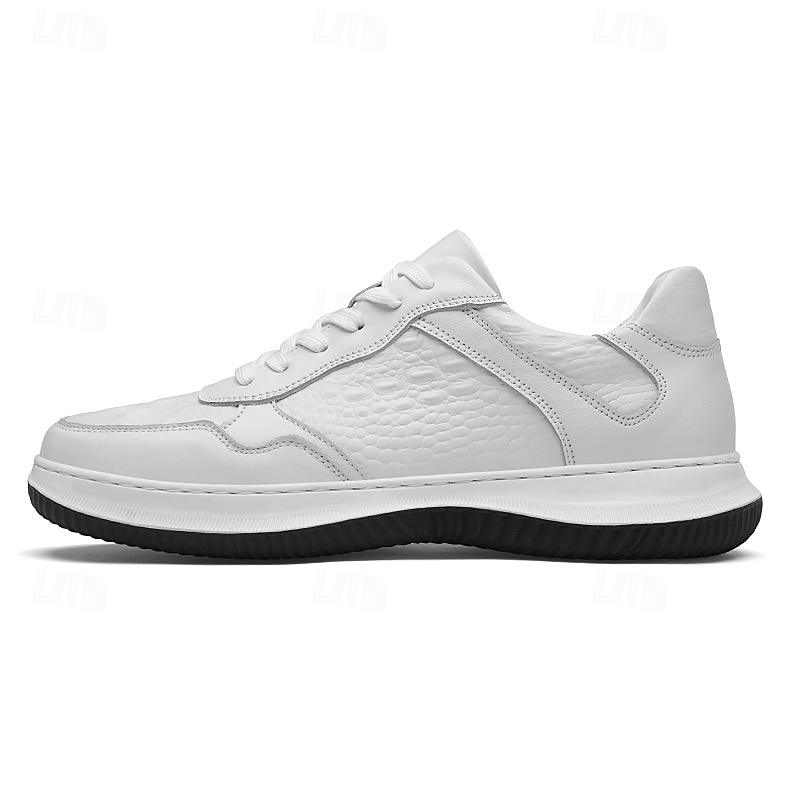 klassische weiße Leder-Sneaker für Herren mit dezenten Nähten – vielseitiges Schuhwerk für den Alltag und Freizeitausflüge 2025 - $64.99 –P3