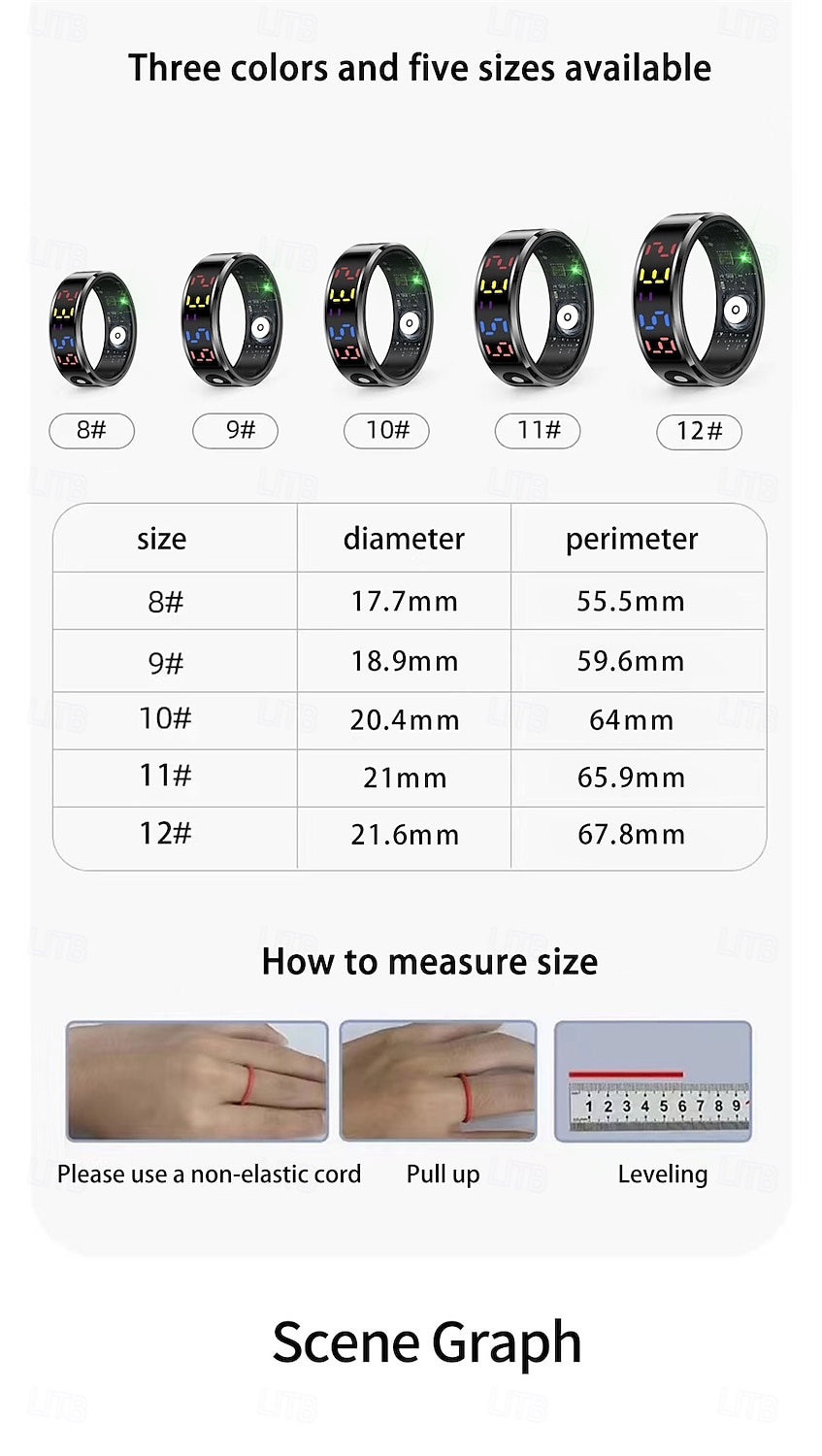 R12 Smart Ring Men Women LED Display Screen Gift Ring Heart Rate Blood Oxygen Monitor Multi Sport Modes 2025 - $59.99 –P10