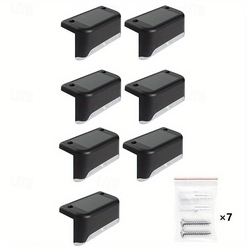 5 шт. наружный солнечный светильник для террасы, балкона, двора, ступеней, садовой дорожки, ограждения, освещение для свадьбы, фестиваля, вечеринки, кемпинга, теплый белый цветной свет 2026 - $13.49 –P8