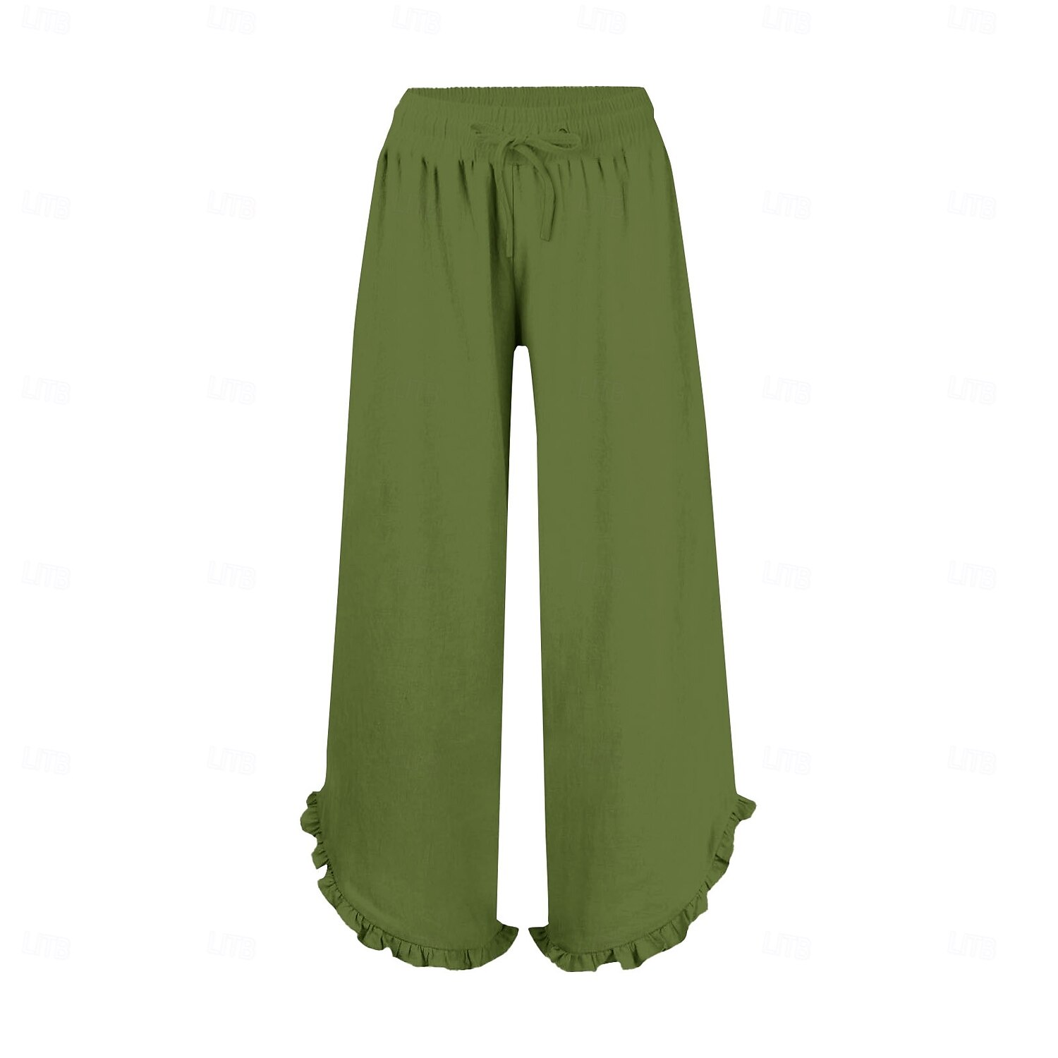 Women's Chinos Comfort Ankle-Length High Waist Solid Colored Inelastic Casual Daily Apple Green Navy-blue claret Cuticolor Summer Spring Loose Fit 2025 - $17.99 –P10