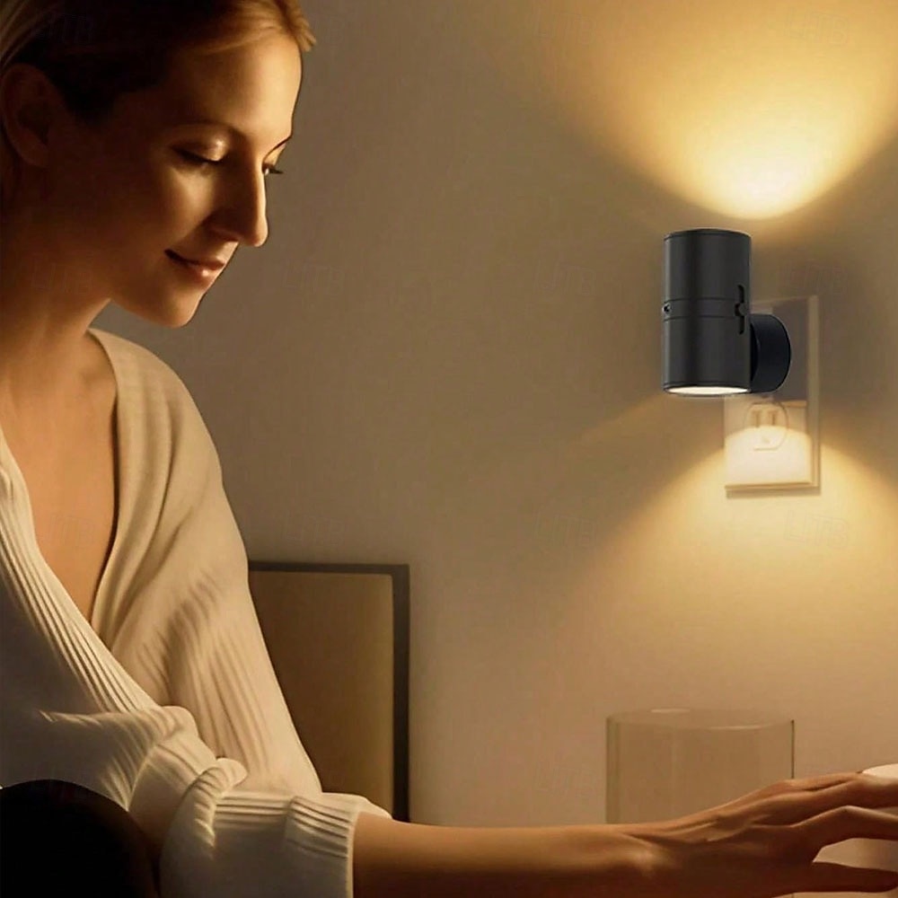 LED-Nachtlichter zum Einstecken, modernes Nachtlicht, zum Einstecken in die Wand, Dämmerungs- bis Morgengrauen-Lichtsensor, dimmbare Wandlampe für Flur, Schlafzimmer, Treppe 2025 - $19.99 –P1