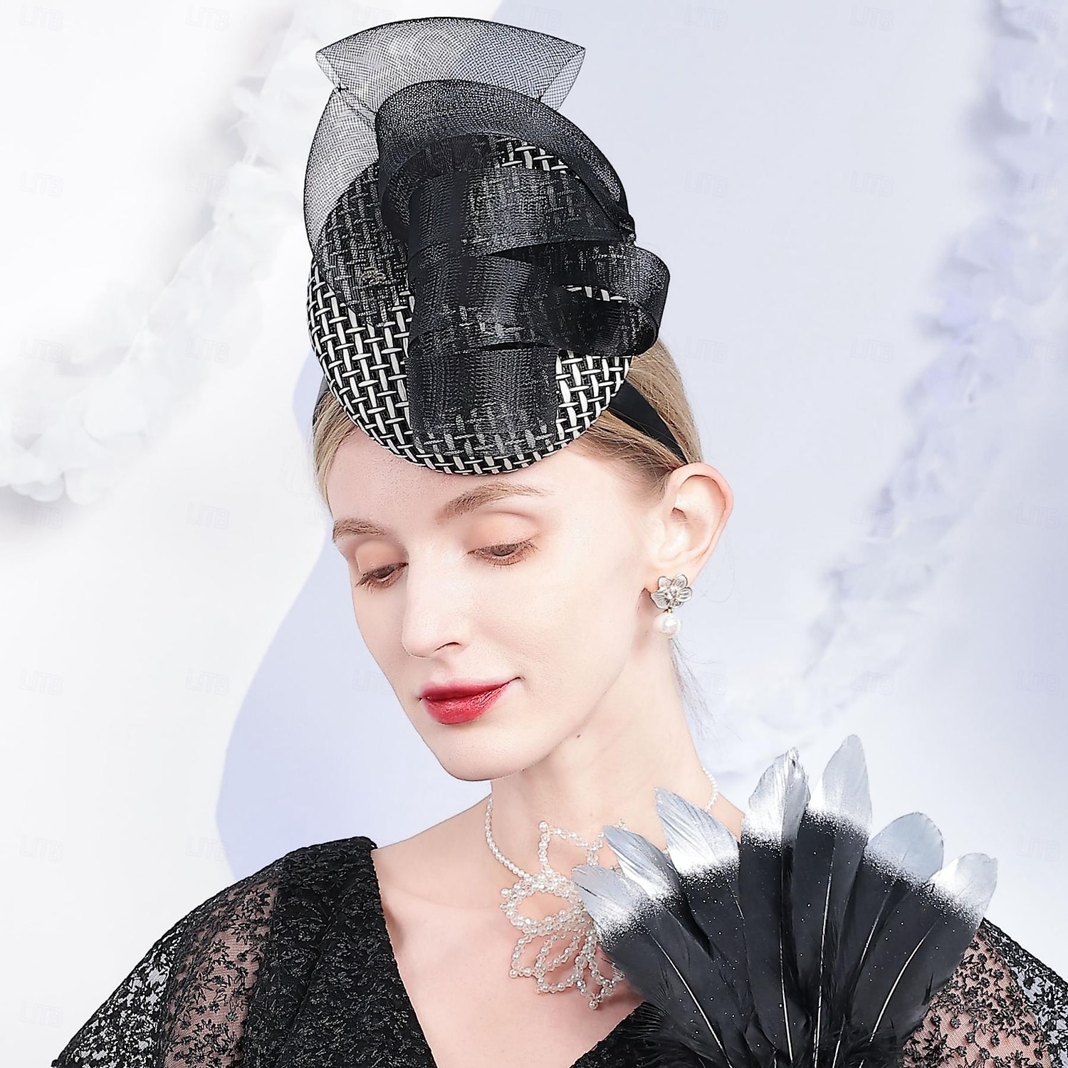 kalapok tüllszálas tányér / cloche kalap csészealj kalap pillbox sapka esküvői tea party elegáns esküvő szalagokkal fejdísz fejfedő 2025 - $37.99 –P8