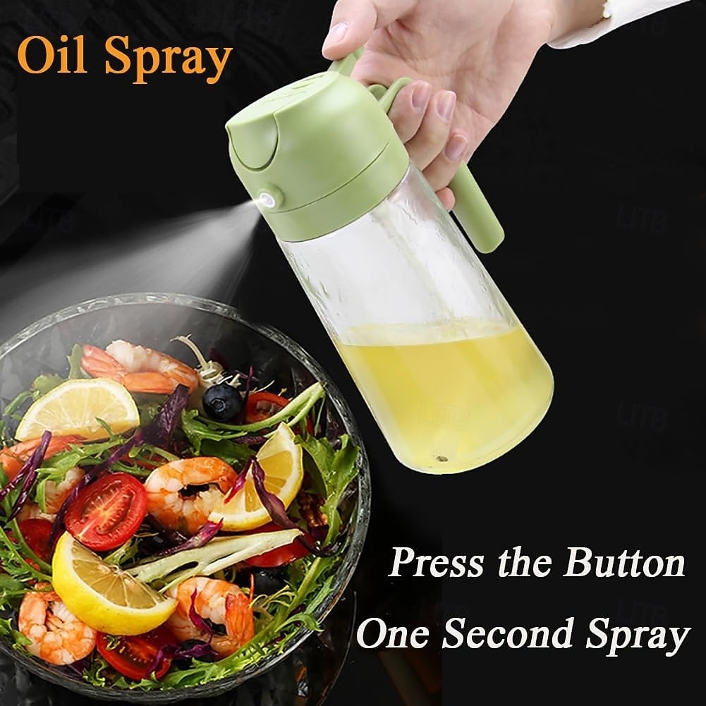Distributore di olio 2 in 1, spruzzatore anti-perdita in vetro per cucina, bottiglia di olio a doppia funzione per friggitrice ad aria e cottura del 2026 a $9.99 –P5