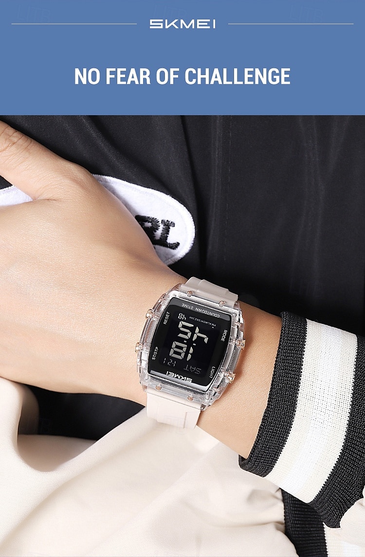 SKMEI 2409 Waterproof Electronic Watch Luxury Outdoor Countdown Stopwatch Digital Wristwatch For Man Women Calendar Led Light Silicone Watch 2025 - $31.99 –P12
