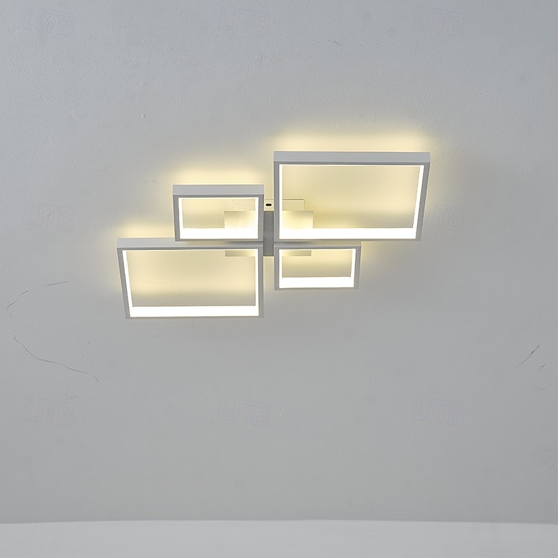 4-Light 73*45/95*68 cm Intensitate Luminoasă Reglabilă Proiectare cluster Forme geometrice Lumini de Tavan Metal Aluminiu silicagel Geometric minimalist Pictate finisaje Negru Modern 110-120V 220-240V 2025 - $109.99 –P3