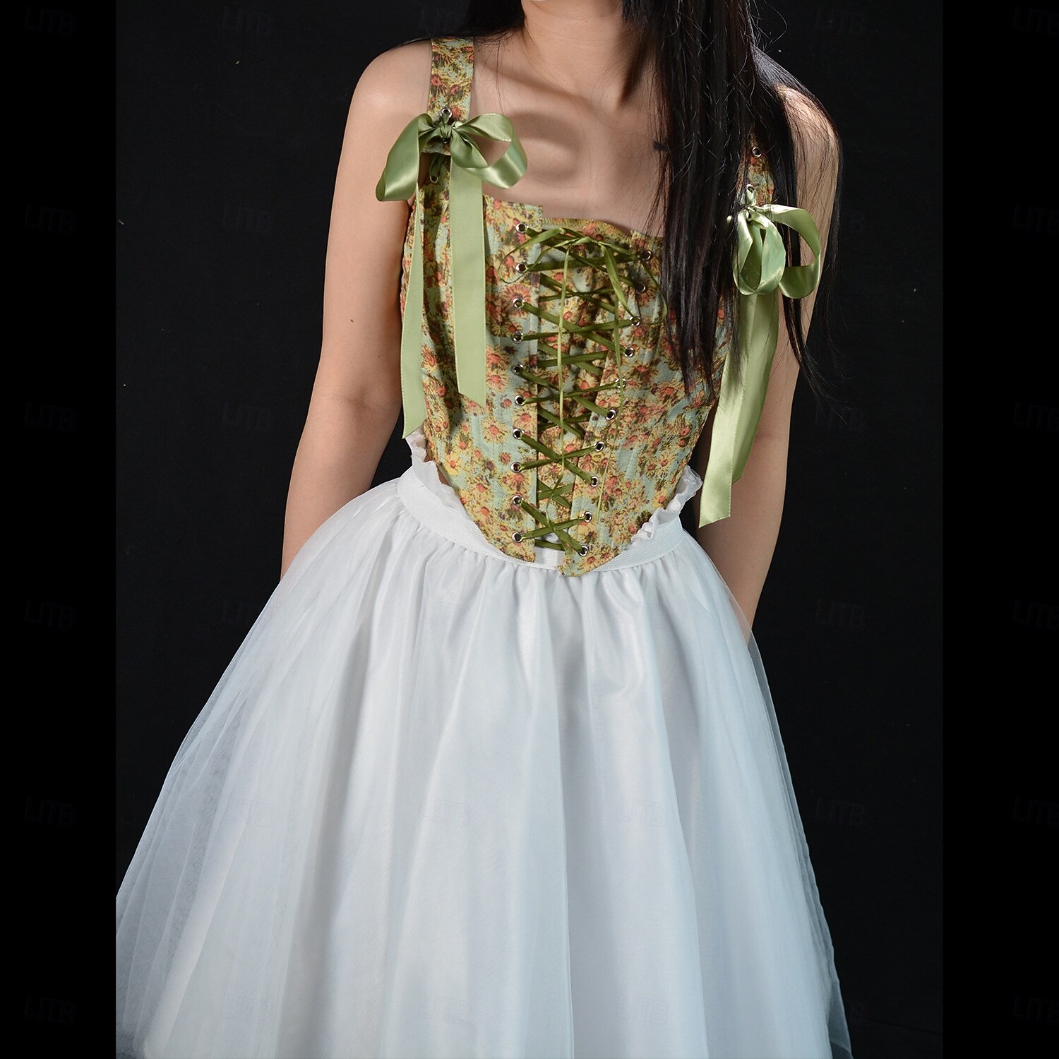 Retro Vintage Rococo Medieval Corset Vest Bustier Viking Celtic Knight Elven Lace up Floral Fancy Dress Women's Celtic Fantasy Halloween Carnival Performance Party LARP Adults' Corset 2025 - $37.99 –P13