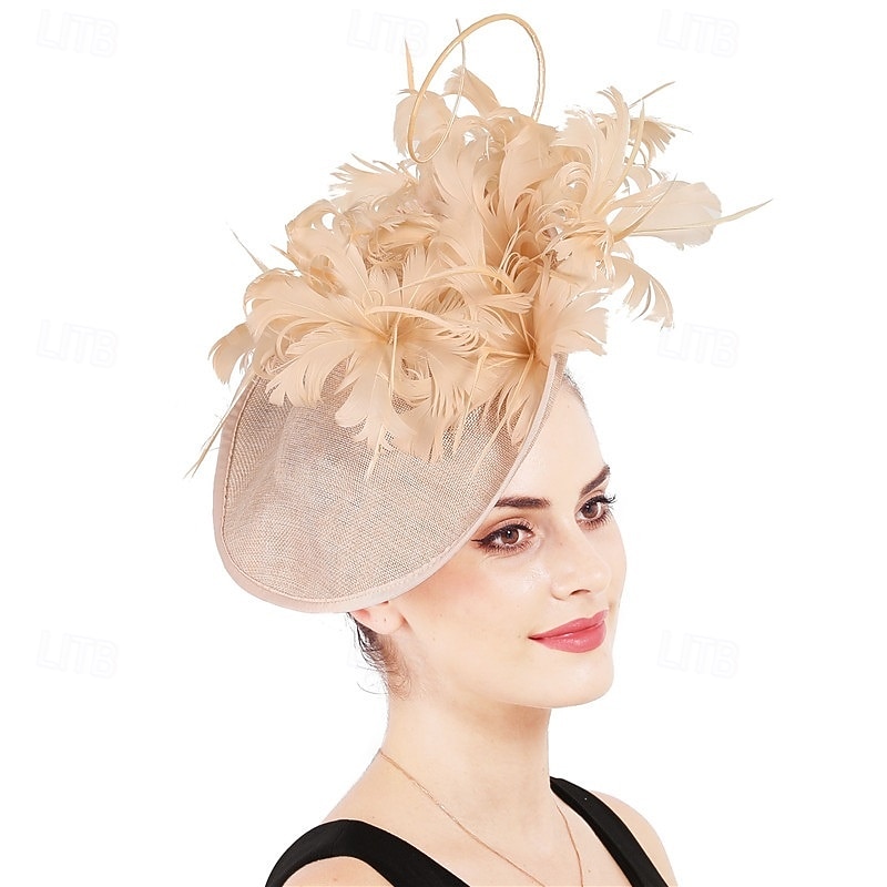 Palarie organza Nuntă Cursă de cai Epocă Cu Pene Diadema Articole Pentru Cap 2025 - $44.99 –P13