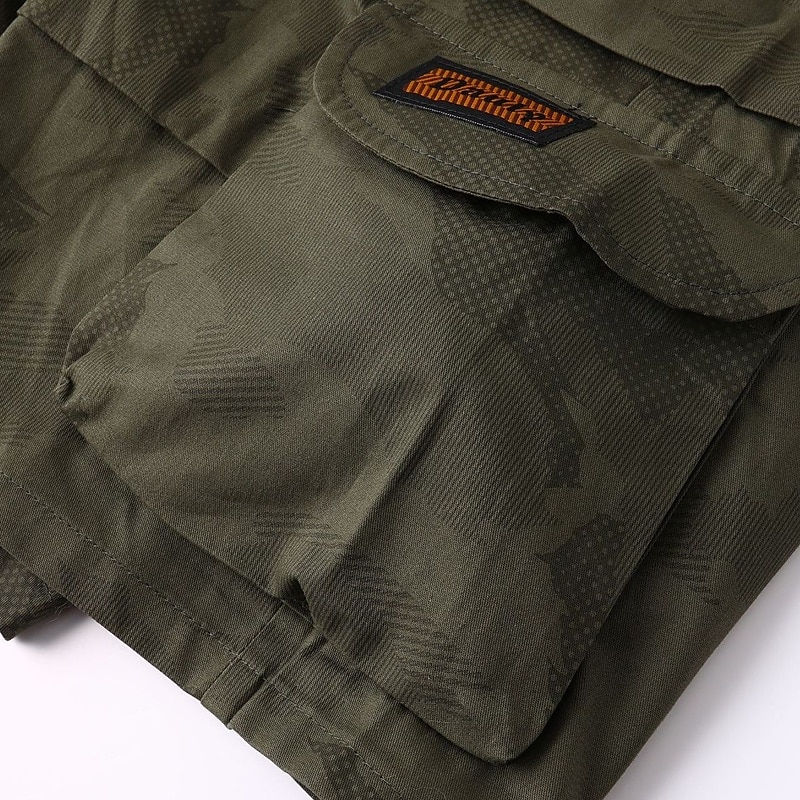 Herren Cargo-Shorts Camping-Shorts Shorts mit Camouflage-Muster Wander-Shorts Elastischer Bund Gerader Schnitt 6 Taschen Einfach Tarnung Feuchtigkeitsableitend tragbar Knielang Outdoor Lässig Täglich 2025 - $25.99 –P4