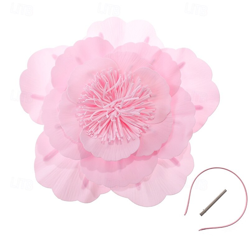 Tocados Poliéster Boda Fiesta de Noche Elegante Boda Con Flor Celada Sombreros 2025 - $17.49 –P4