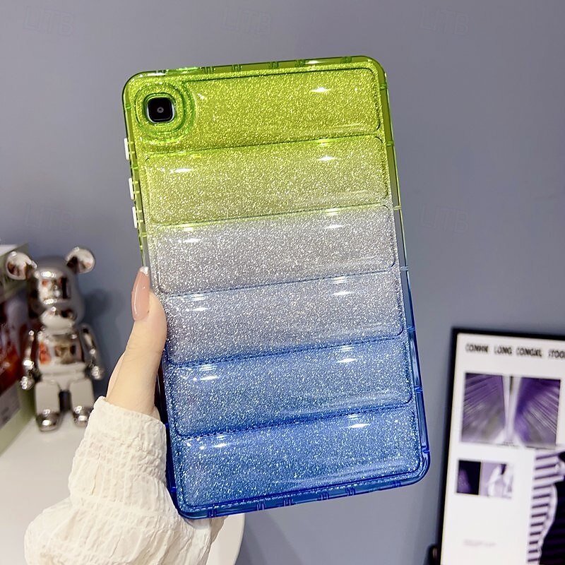 Tablet Case Cover For Samsung Galaxy Tab A9 8.7" S9 11 inch S8 11'' S7 11'' S6 Lite 10.4" A8 10.5'' A7 Lite 8.7'' A7 10.4'' A 8.0" A9 Plus 11" Full Body Protective Shockproof Color Gradient Glitter 2025 - $26.99 –P2