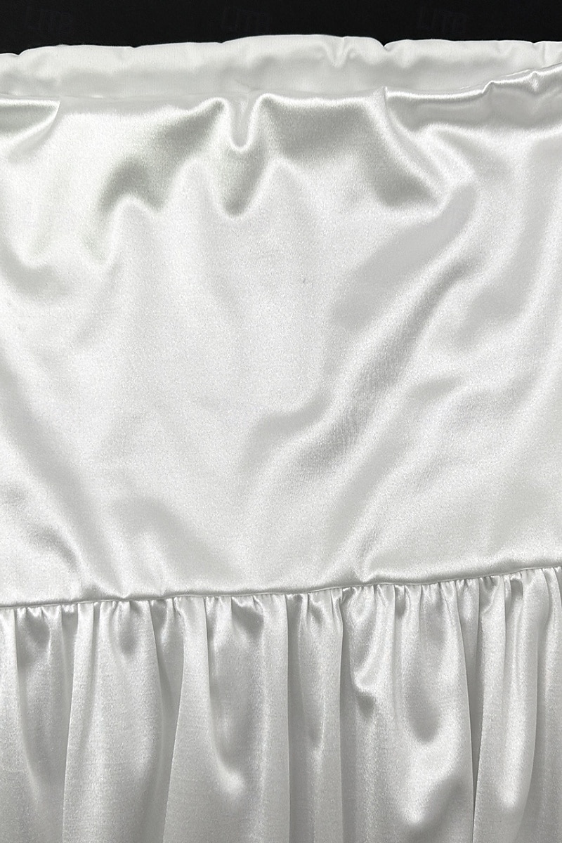 Damen Minikleid Weißes Kleid Abschlusskleid Mode Abschlussfeier Teegesellschaft Wochenende Normale Passform Einfach Ärmellos Trägerlos Weiß Sommer 2025 - $29.99 –P13