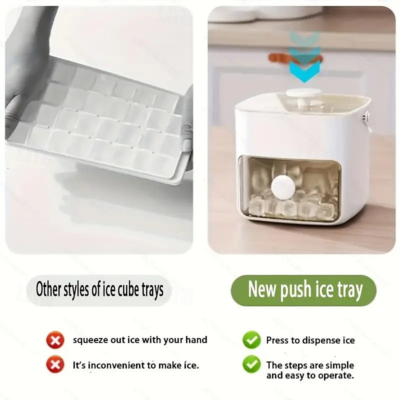 48 ijsblokjesmachine met eenvoudig te openen deksel - grote capaciteit dubbellaags ontwerp voedselveilige kunststof opberglade geschikt voor invriezen - geweldig voor whisky en cocktails essentiële 2026 - $31.99 –P8