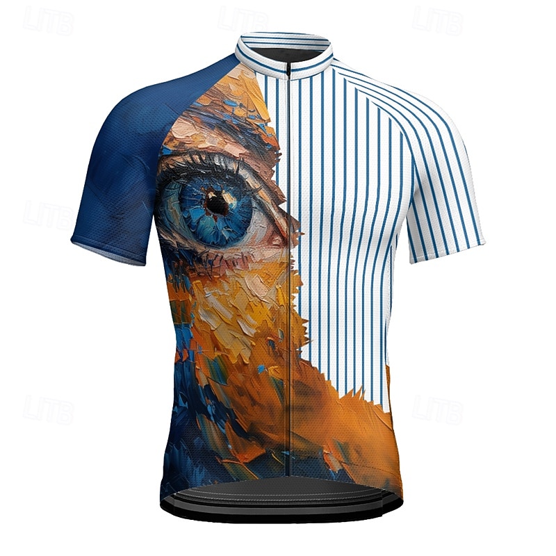Per uomo Maglia da Ciclismo Grafico Manica Corta Bicicletta Maglietta Maglia con 3 tasche posteriori Mountain Bike MTB Asciugatura Rapida Design Anatomico Assorbente Traspirante Gli sport Blu del 2026 a $25.99 –P3