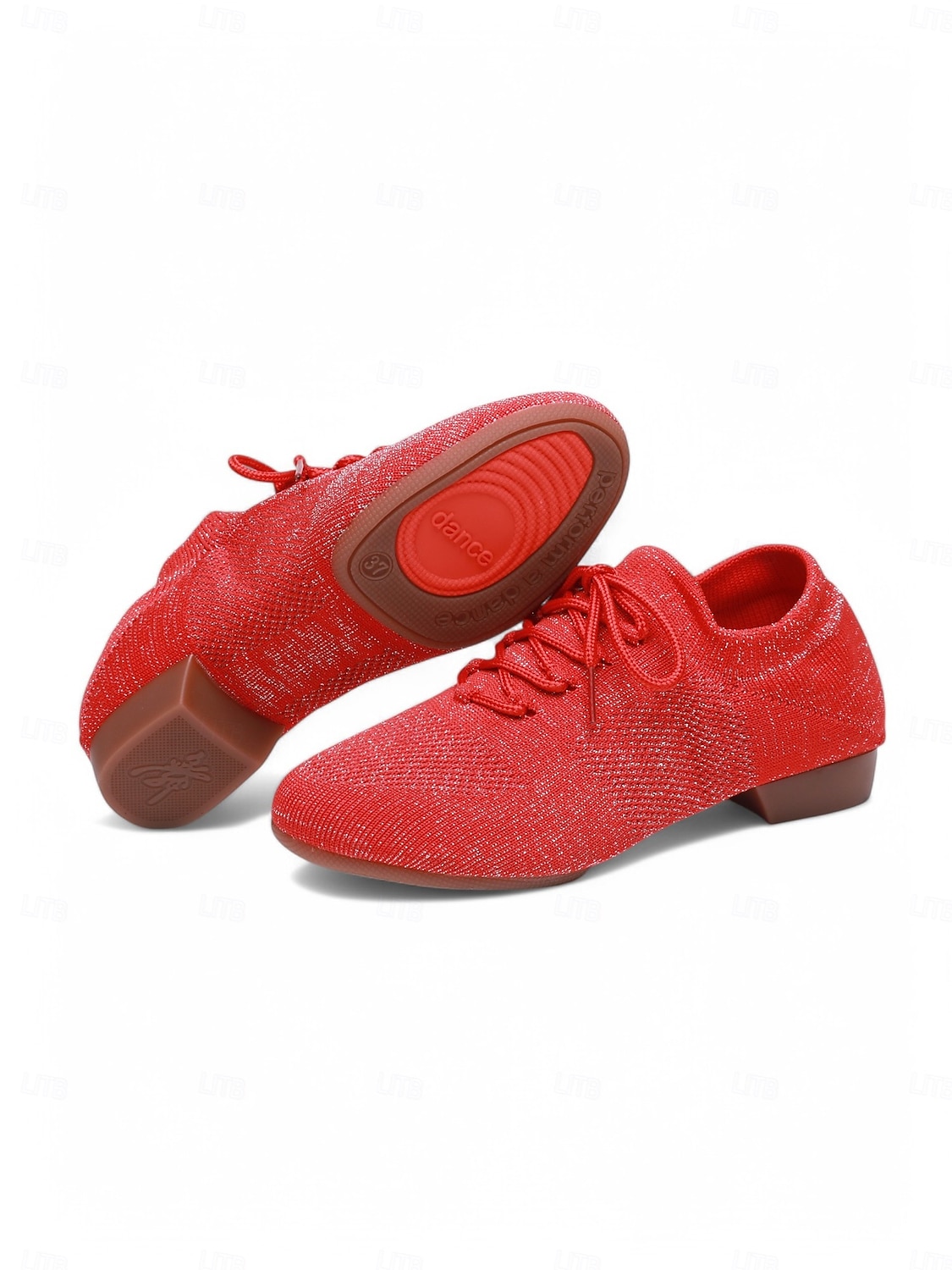 sapatos de dança femininos de malha rosa com cadarço e salto baixo – sapatos confortáveis casuais e de salão de 2025 por $26.99 –P8