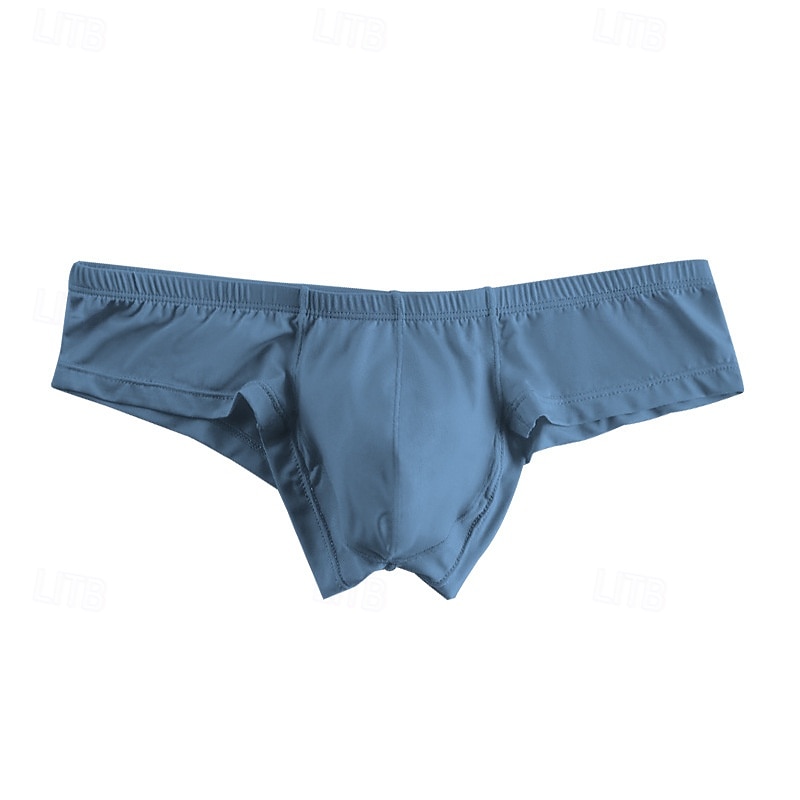 Men's 1 PCS Basic Panties Brief Underwear Patchwork Polyester Breathable Soft Comfortable Plain Mid Rise Black White 2025 - $8.99 –P8