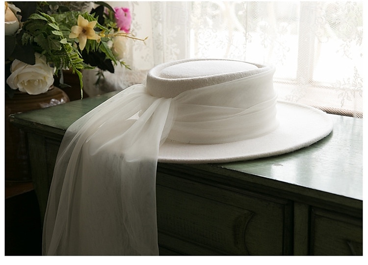 Chapéus Lã Formal Aniversário Vintage Com Tule Capacete Chapéu de 2025 por $41.99 –P2