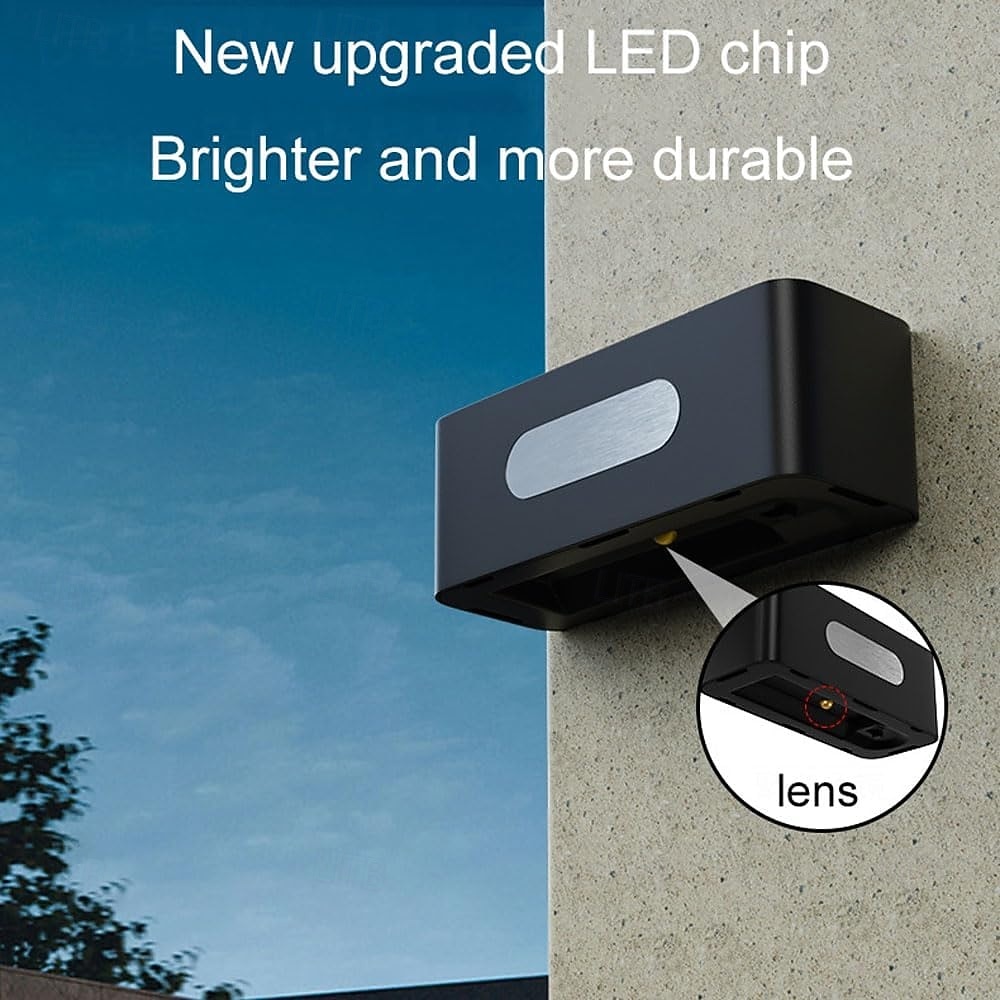 LED Solar Outdoor Wall Lights Step Lights Waterproof Up and Down Security Wall Lamps Energy Saving Step Lights LED Lighting for Garden Step Stair Yard Pathway Backyard Decoration Solar Fence Lights (Warm/White) 2026 - $10.99 –P4
