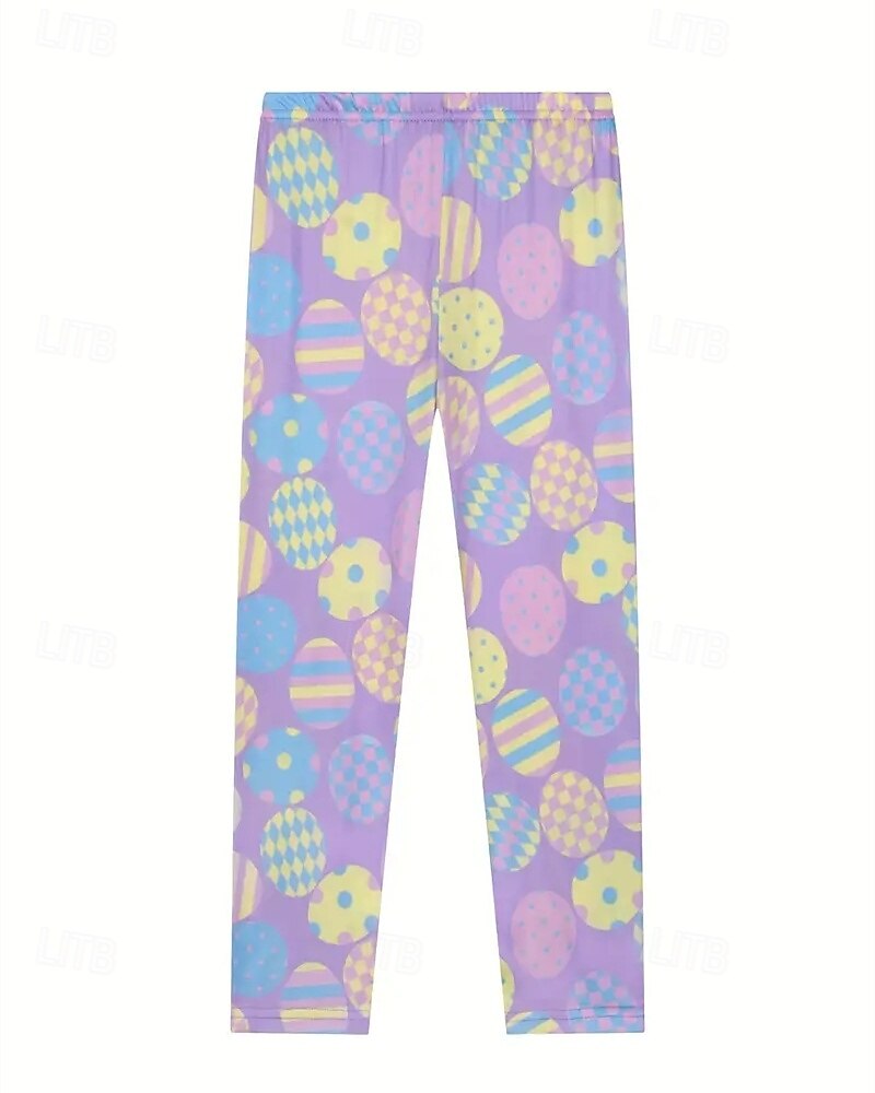 Páscoa Para Meninas 3D Gráfico Coelho Conjuntos de pijama Conjuntos de pijama com camiseta e calça Manga Curta Impressão 3D Verão Primavera Ativo Básico Infantil 4 anos + Gola Redonda Casa Diário de 2025 por $17.99 –P4