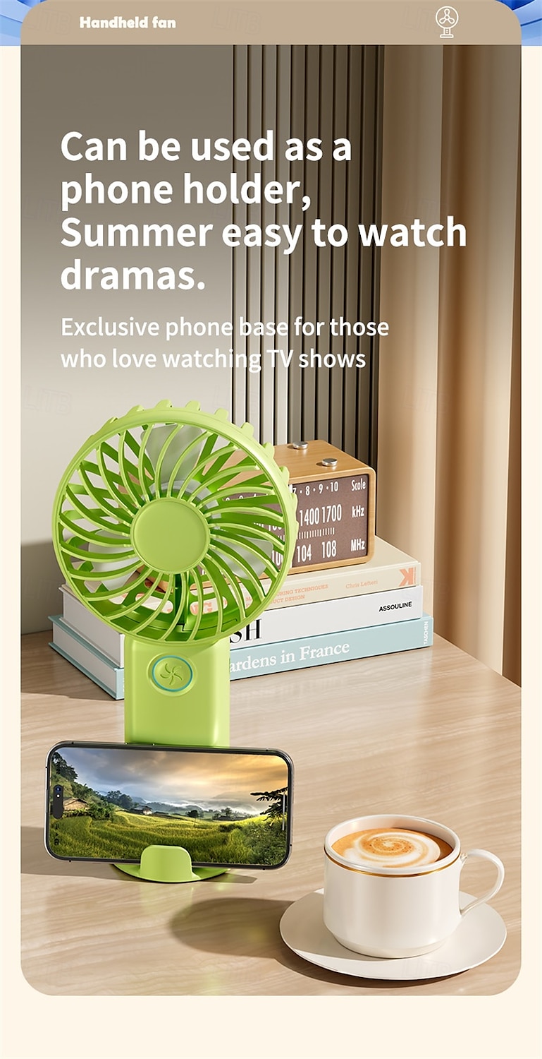 3-Speed Portable Cooling Fan – USB Rechargeable Handheld Electric Fan with 1200mAh Battery for Personal Use 2025 - $13.99 –P11