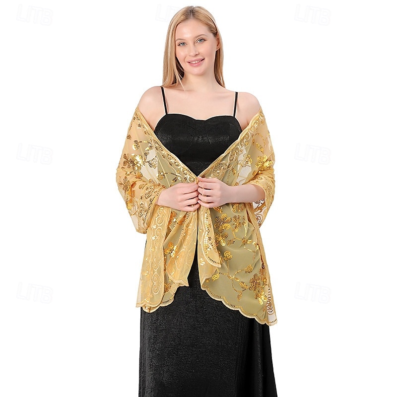 Retró Ordító 20-as évek 1920-as évek sál Wrap Kendők A nagy Gatsby Flapper lány Flitter Rojt Női Farsang Esküvő Estély Álarcos mulatság Felnőttek Kendő 2025 - $17.49 –P3